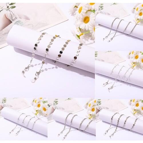 Sunglasses Masking Chains For Women Metal Pearl Eyeglasses Chains Lanyard Glass 2021 New Fashion Jewelry Wholesale Non-slip