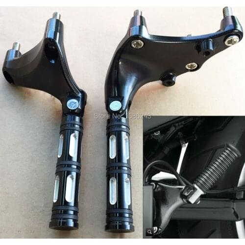 Black Metal Rear Passenger Footpeg Mount Kit Fit For Harley Sportster Iron 883 1200XL XL 1200 48 72 2014-2019 Foot Rest Support