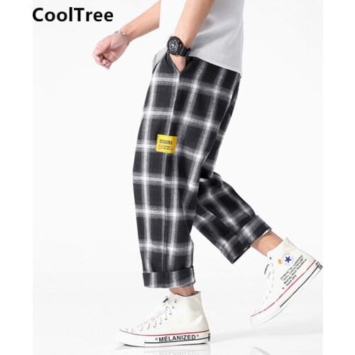 CoolTree Men's Checked Trousers