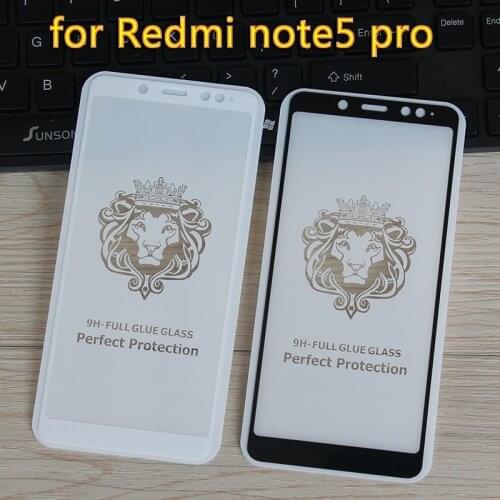 For Xiaomi Redmi note5 5pro Two strong Tempered Glass 9H 2.5D Full Cover Protector Redmi note 5pro phone Screen Protective Film