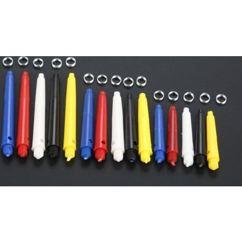 50pcs 27mm/35mm/45mm Nylon Darts Shafts 4.5mm Screw Thread Dart Stem And 50pcs Stainless Steel O Ring Dart Shaft Replacement Set