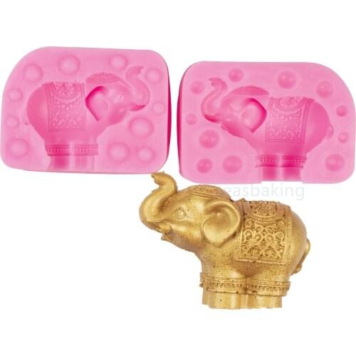 Elephant head Mold Jewelry Clay Candies Baking Plastic Metal And More Uses Elephant Head flexible silicone mold