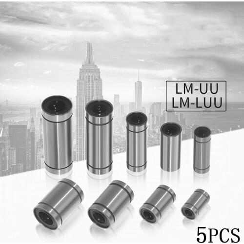 Hot sale 5pc LM4UU LM6UU LM8LUU LM10UU LM12UU Linear Bushing CNC Linear Bearings Linear Shaft bearings for tranmition jmc