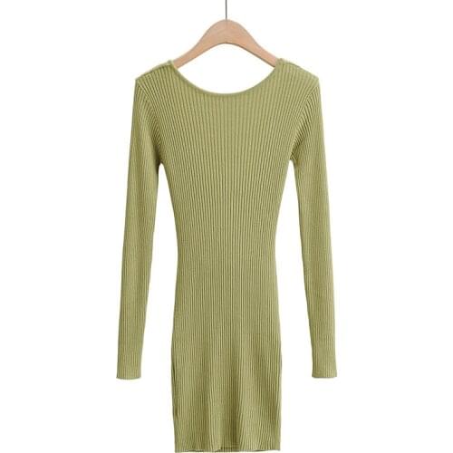 Модные вязаные платья Jeschey China At AliExpress