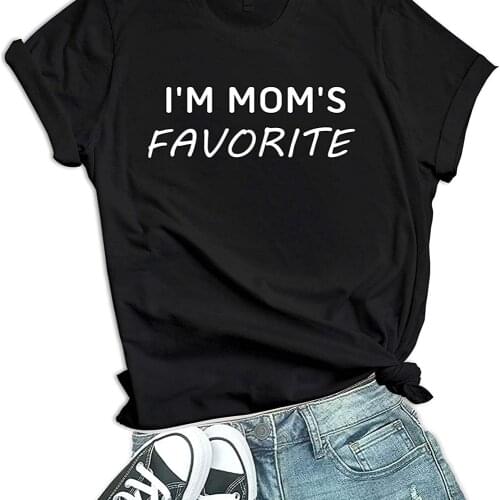 Im Moms Favorite T Shirt Graphic Funny T Shirts for Women TX5160