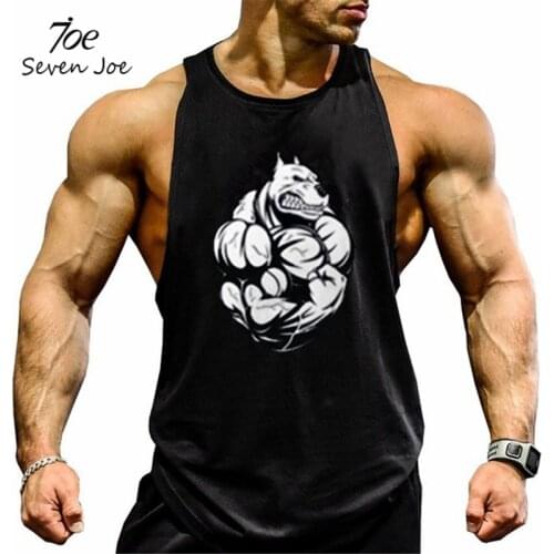 Seven Joe Cotton Gym Tank Tops Men Sleeveless Tanktops For Boys Bodybuilding Clothing Undershirt Fitness Stringer workout Vest