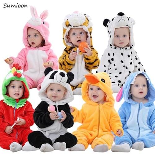 Cute baby rompers boys girls clothes new born baby costume jumpsuit infant onesie winter panda pajamas ropa bebe recem nascido