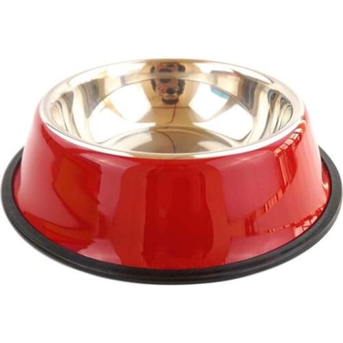 Pet Bowl Stainless Steel Non-slip Pet Feeder Bowl Pet Water Bowl for Dogs Cats