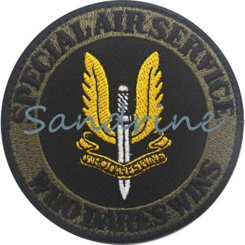 SAS Special Forces British Special Air Military Army Tactical Embroidery Patches For Clothes Clothing Emblem Badges