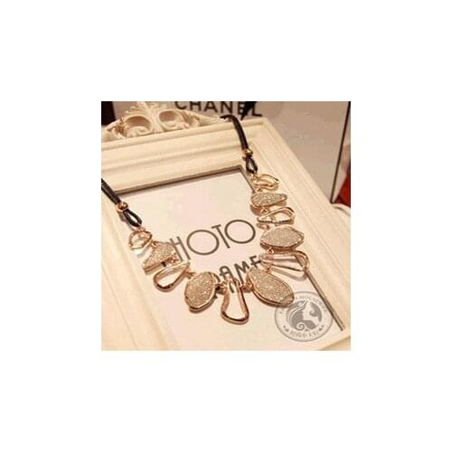 New hammered bar double chain charm pearl beads long strip pendent wedding accessaries women jewelry natural stone necklace