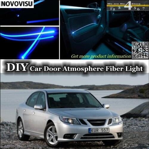 NOVOVISU For Saab 9-3 93 Aero MY14 Turbo X interior Ambient Light Atmosphere Fiber Optic Band Lights Door Panel illumination