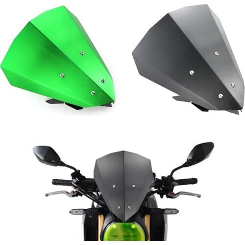 Fit For Kawasaki Z650 2017 2018 2019 2020 Motorcycle Airflow Windscreen Windshield Deflector Bracket Protector Aluminum Black