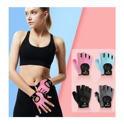 Summer men/women fitness gloves gym weightlifting cycling yoga bodybuilding training thin breathable non-slip half finger gloves