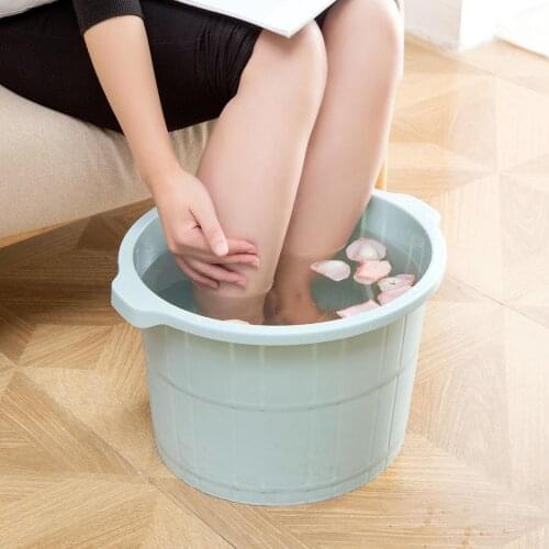 Plastic Bucket Foot Tub Bath Bucket Bathroom Foot Wash Basin Laundry Buckets Portable Water Container Household Items Barrels