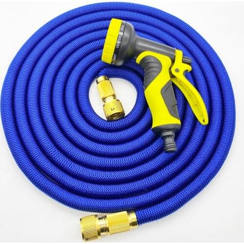 Hot Sale Expandable Magic Garden Hose Flexible Water Hose Extensible Hoses With Plastic Spray Gun Car Wash Adjutable Nozzle