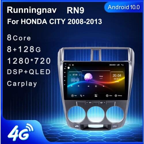 Runningnav For HONDA CITY 2008-2013 Android Car Radio Multimedia Video Player Navigation GPS