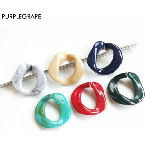 Resin DIY Handmade Earrings Accessories Jewelry Opening Irregular Marble Pattern Minimalist Retro Womens 4 Piece