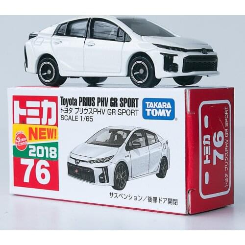 Takara Tomy Tomica No. 76 Toyota PRIUS PHV GR SPORT Mini Car Vehicle Model Diecast Toy for Boys with New Lable