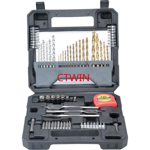 Impact Drill Head Household 71PCS Electric Drill Bit Parts Wood Construction Twist Drill Electric Useful Transparency Tool Set