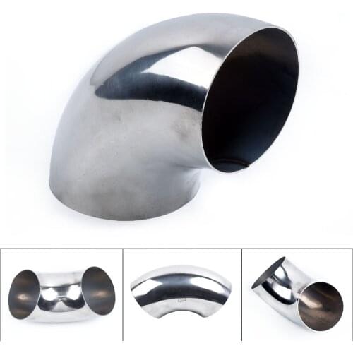 3 /76mm OD Stainless Steel Auto Car Exhaust Weld 90° Bend Elbow Pipe Parts