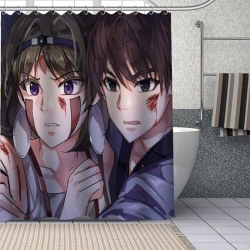 Anime Mandala Pattern Shower Curtains Waterproof Fabric Bathroom Decoration Supply Washable Shower Curtain With Bath And Shower