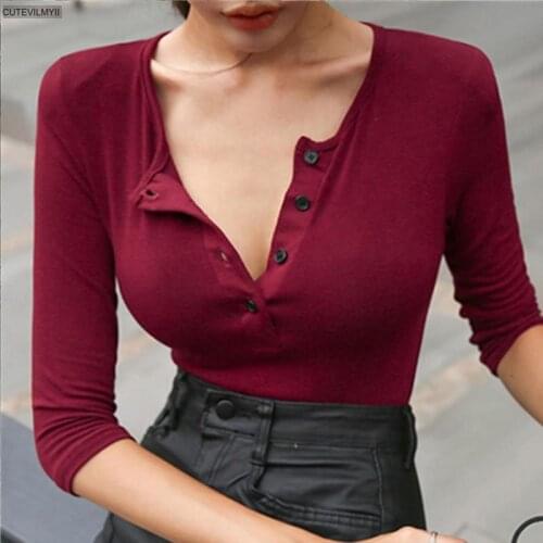 Women Korean Style Clothes Slim Fitted Tshirt Female Casual short Sleeve Tops Tees Elasticity Sexy T Shirt