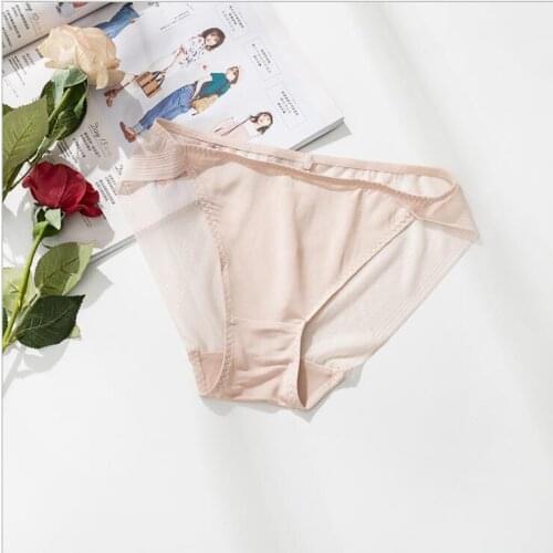 100% Natural Silk Seamless Underwear Womens Panties Summer Cotton Crotch Girl Triangle Shorts Ultra-Thin & Breathable Lingerie
