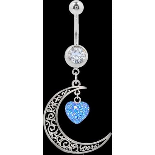 1PC Vintage Piercings Ombligo Nombril Medical Women Belly Button Rings Beautiful Heart Navel Piercing Body Fashion Jewelry Gift