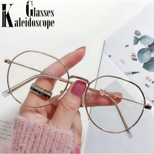 -1.0 1.5 2.0 2.5 3.0 3.5 Trend Finished Myopia Glasses Men Women Cat Eye Eyeglasses Metal Heart Frame Vintage Designer Glod
