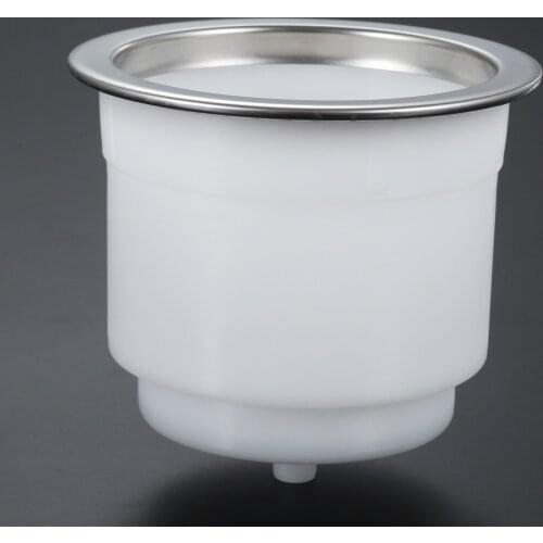 1pc Marine RV Car Cup Drink Can Water Bottle Holder Plastic With Water Outlet Black/White With Drain Holes for Boat/Car/RV/Sofa