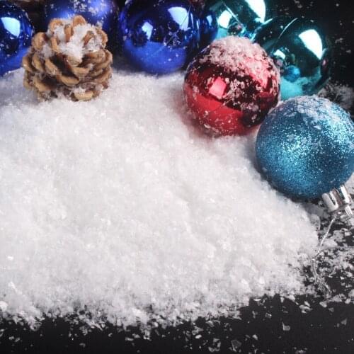 100g/pack Artificial Snow Powder Frozen Party Snow Queen Christmas Party Decoration Fluffy Snowflakes Winter Decoration