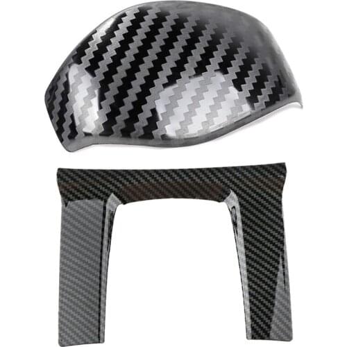 2X Carbon Fiberinner Style Gear Shift Frame Cover Trim For Honda Civic 2016-2019