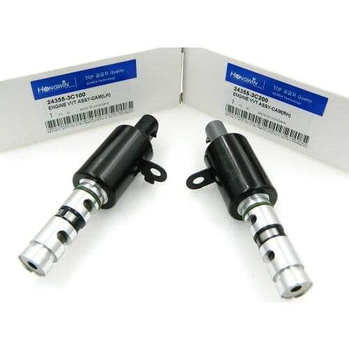 24355-3C200 24355-3C100 L/R Exhaust&Intake Variable Timing Control Solenoid Valve VVT For HHyundai Veracruz Azera Santa Fe Kia