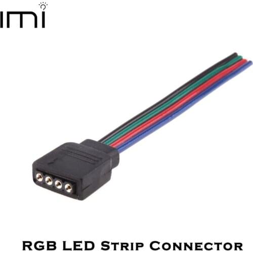 4pin RGB Connector Female Plug Connecting Cable Wire 5pcs/lot for 5050 3528 RGB LED Strip