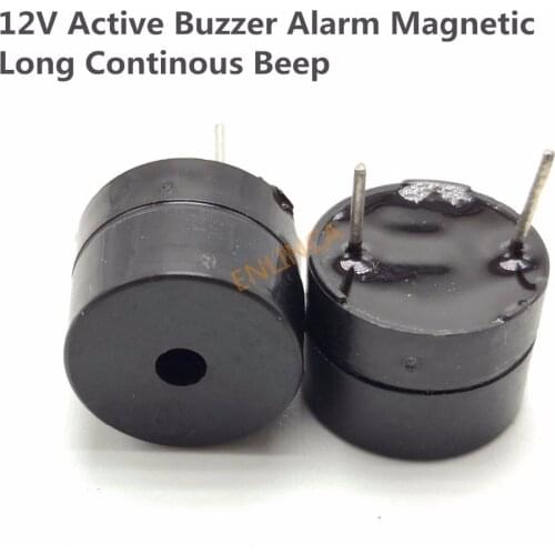 5pcs Original 12V Active Buzzer Alarm Magnetic Long Continous Beep Tone 12*9.5mm Sounder speaker SOT plastic tube length