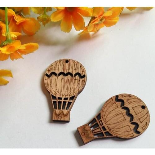 6pcs/lot DIY Wedding Crafts hot air balloon Wood Chips Wooden Wedding decoration mariage vintage event party supplies