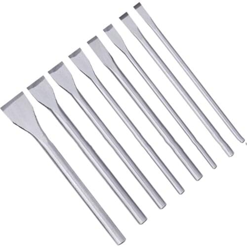 7Pcs Leather Tools 5/10/15/20/25/30/35mm Steel Leathercraft Tool Slot Punches Flat Tip Straight Punch Hollow Cutter DIY Handwork