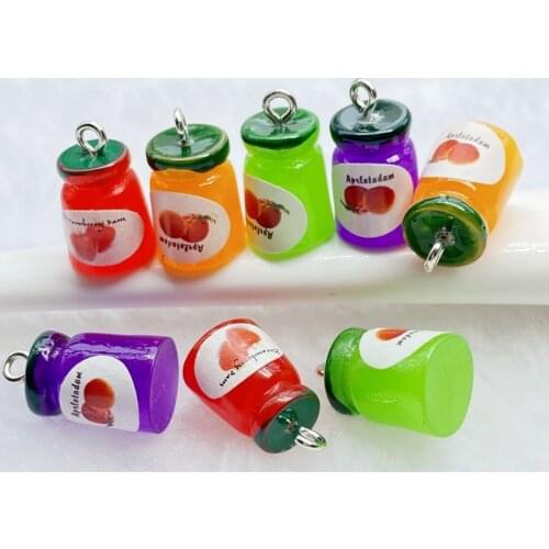 8Pcs/lot Mixed Mini canned fruit Flatback Kawaii Resin Scrapbooking Embellishments Diy Ear Studs Accessories E94