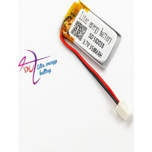 JST XH 2.54mm 502030 3.7V 350MAH Lithium Polymer LiPo Rechargeable Battery For Mp3 headphone PAD DVD bluetooth camera