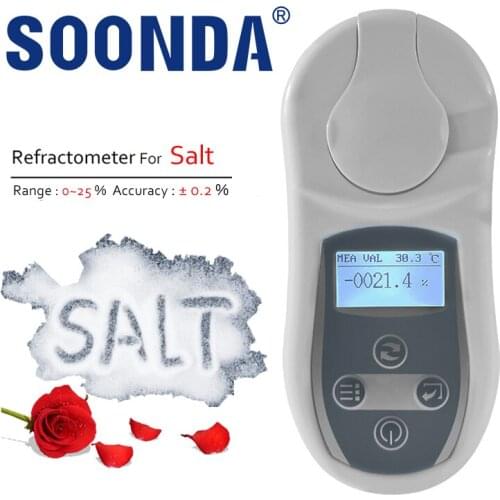 2-in-1 Auto Digital Refractometer Salinity Meter Apply to Soup Salt Liquid Water Aquarium Hydrometer Tester Accuracy ±0.2% Tools