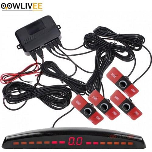 OOWLIVEE Car Detector Set LED Screen Car Parking Sensors 16.5MM Original Multicolor Car Back Radar Parktronic Silver Black Grey