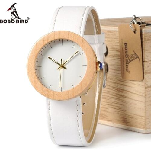 Relogio feminino BOBO BIRD Men and Women Watch Wooden Timepieces Quartz Watch With Wooden Gift Box relojes mujer Accept Logo