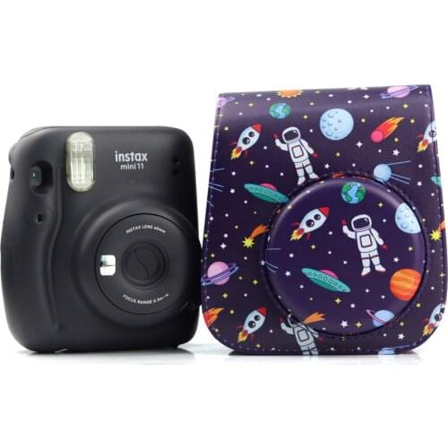 For Polaroid Camera Fuji Fujifilm Instax Mini 11/9/8/8+ Cute Spaceman Astronaut PU Leather Camera Bag Case Cover Pouch Protector