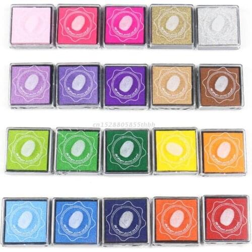20 Colors Ink Pad DIY Scrapbooking Album Finger Painting Inkpad Stamps Sealing Decoration