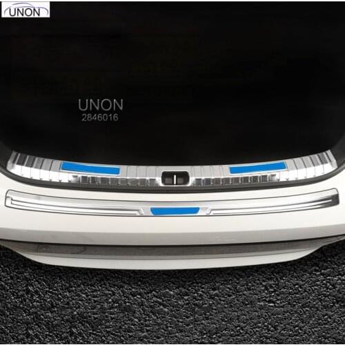 For Toyota Corolla 2019 2020 Generation Inner & Outer Rear Bumper Protector Sills Stainless Steel Internal Car Accessories