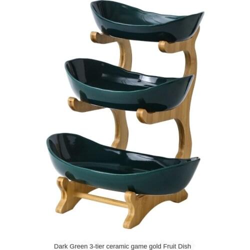 Living Room Home Plastic Three-layer Fruit Plate Snack Plate Creative Modern Dried Fruit Fruit Basket Candy Dish