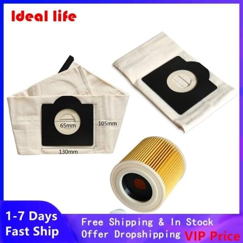 Filter Dust Bag Filters For KARCHER WD3 P WD3.300 M WD3.200 WD3.500 SE 4001 SE 4002 6.959-130 Premium House Steam Cleaner Parts