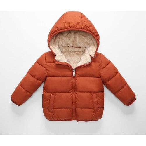 ZWY664 Fleece Winter Parkas Kids Jackets For Girls Boys Warm Thick Velvet Childrens Coat Baby Outerwear Infant Overcoat