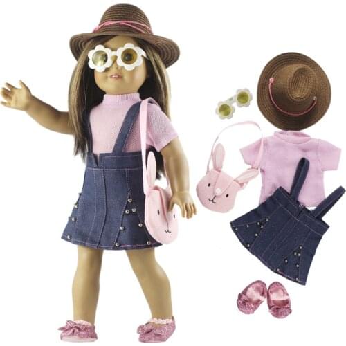 Hot Denim Outfit Fashion Doll Clothes for 18"American Doll Many Style for Choice #03