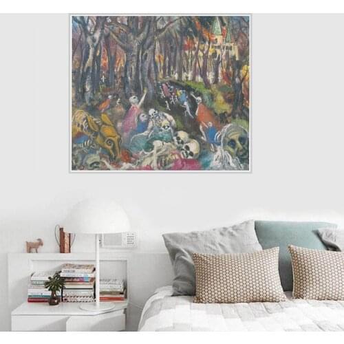 Halloween Ghost Skulls Poster Canvas Print Painting Wall Art Living Room Home Decoration